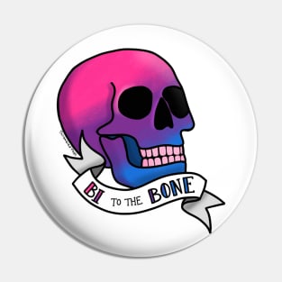 Bi to the Bone Bisexual Pride Pin