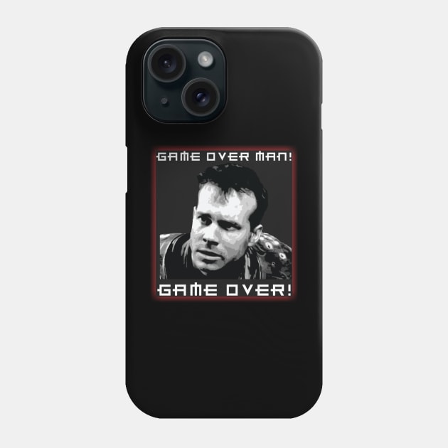 Game Over Man Game Over Quote Aliens Phone Case by joeysartworld