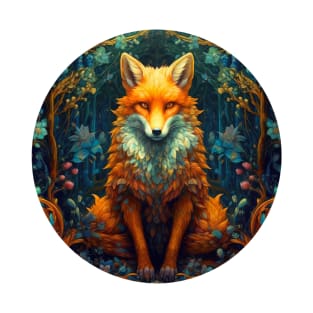 Fairytale Fox Round Sticker T-Shirt