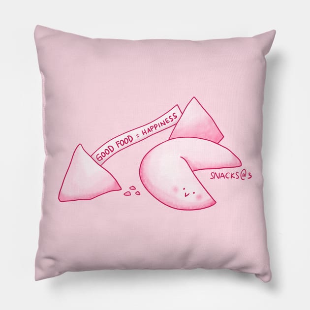 Fortune Cookie in PINK Pillow by Snacks At 3