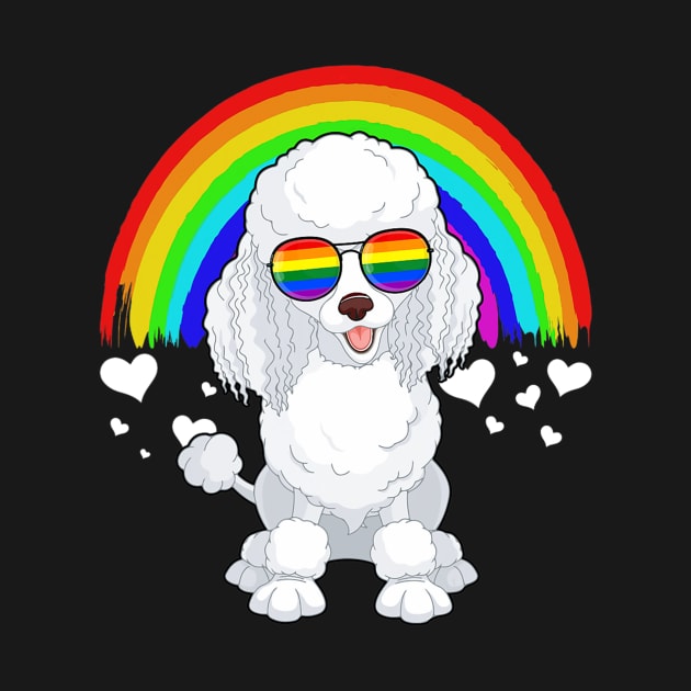 Poodle With Rainbow Sunglasses Gay Pride Lgbt by IainDodes