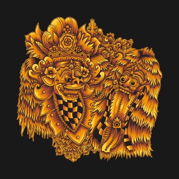 Barong vs Rangda Illustration by Marciano Graphic