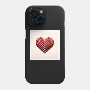 Depth of Affection: Layered Heart Illusion Phone Case