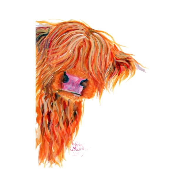 Scottish Hairy Highland Cow ' PeeKABOO ' by Shirley MacArthur by ShirleyMac