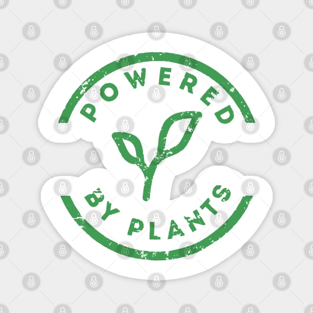 Powered By Plants Vegan Workout Magnet by luckyboystudio