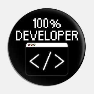 100% Developer Pin