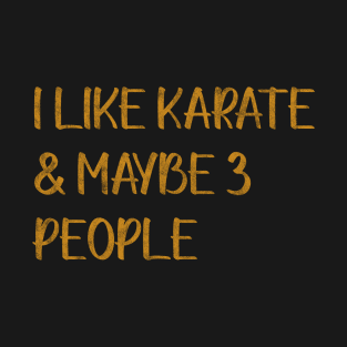 I Like Karate And Maybe 3 People T-Shirt