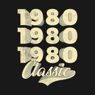 Vintage Retro 1980 40 Years Old 40th Birthday Gift T-Shirt