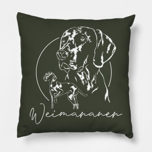 Weimaraner dog portrait Pillow