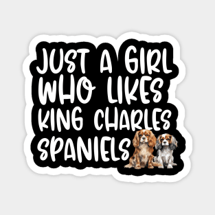 Just A Girl Who Likes King Charles Spaniels Magnet