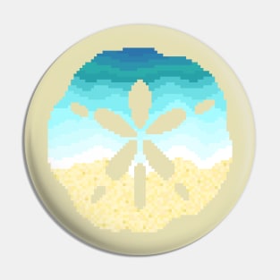 Modern Pixel Sea Sand Dollar Pin