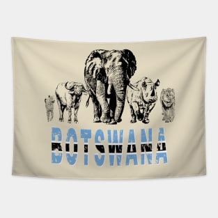 Africa's Big Five for Botswana Fans Tapestry