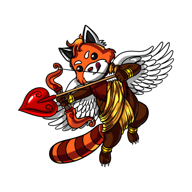 Red Panda Bear Cupid by underheaven