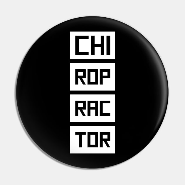 Bold Chiropractor Chiropractic Graphic Pin by MeatMan