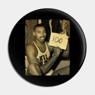 Wilt Chamberlain - Vintage Design Of Basketball Pin