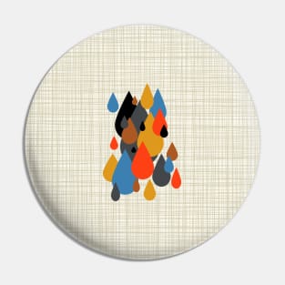 Mid Century Modern Rain Drops on Your Head Bkgrnd Pin