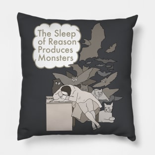 Goya. The Sleep of Reason Produces Monsters! Pillow