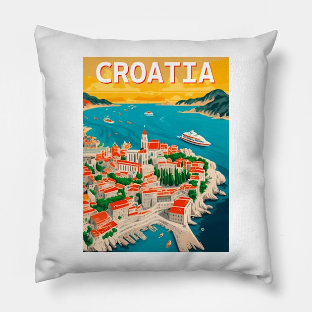 Croatia Pillow by AbundanceSeed