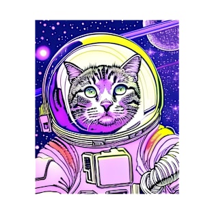 Funny astraunot cat Design cat lovers Cool space lover T-Shirt