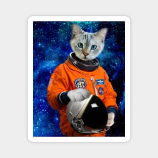 Orange Cat Astronaut Magnet