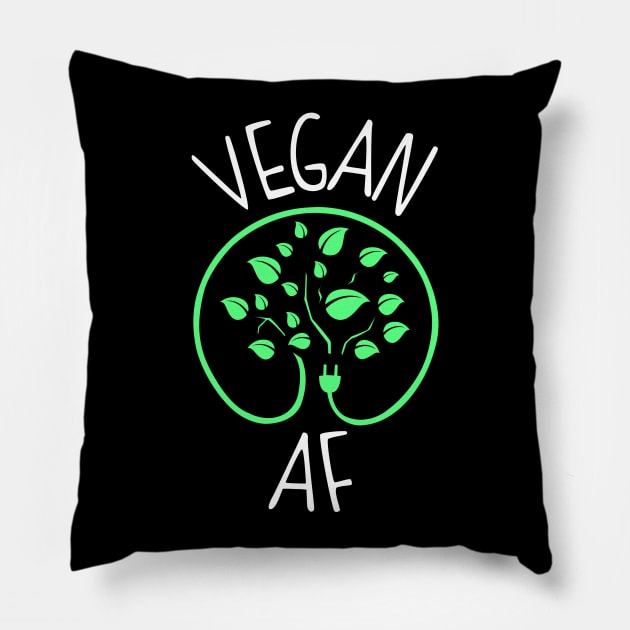 Vegan AF Pillow by KsuAnn