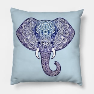 Henna Elephant Art Pillow