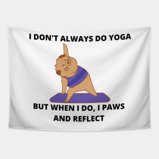 Dog Yoga Tapestry