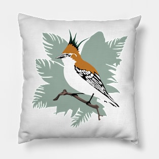 White Collared Monarch bird Design Pillow