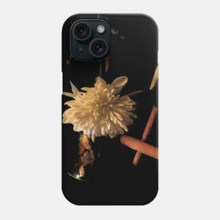 Chrysanthemum & Cinnamon 2 - Baroque Inspired Dark Still Life Photo Phone Case