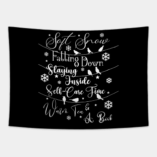 Soft Snow Poem Tapestry