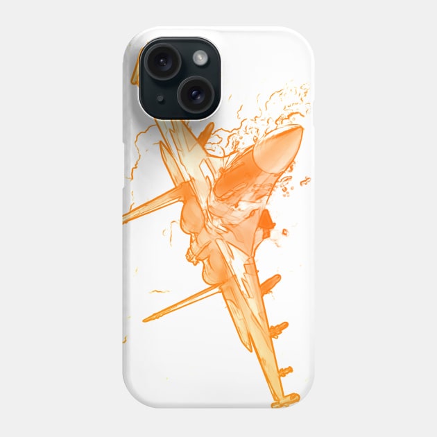 Aviation Fighter Jet yellow Phone Case by FasBytes