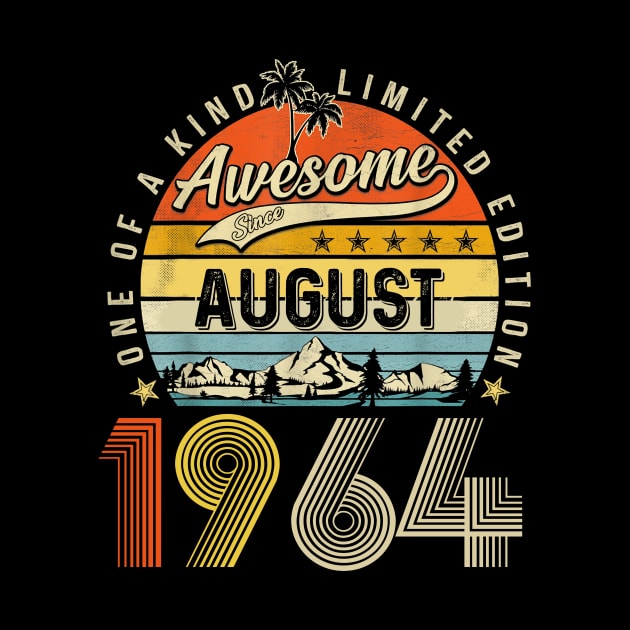 Awesome Since August 1964 Vintage 59th Birthday by Mhoon 