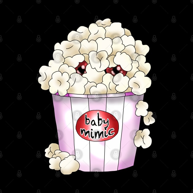 baby mimic popcorn on a plain background by cuisinecat