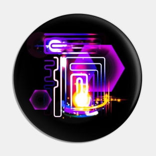 Neon Lights and Light Flares Pin