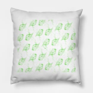 green bird mosaic Pillow