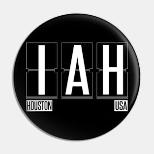 IAH - Houston Texas Airport Code Souvenir or Gift Shirt Pin