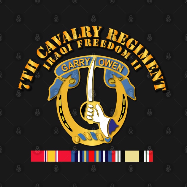 7th Cavalry Regt  - IF - II w Svc Ribbons by twix123844