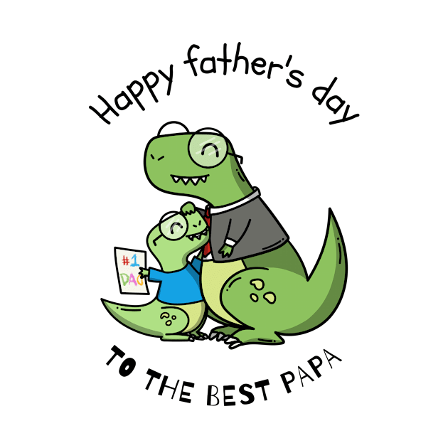 Happy Fathers Day - Worlds Best Papa by Rachel Garcia Designs