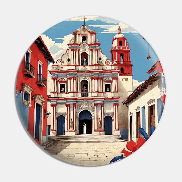 San Cristobal de las Casas Chiapas Mexico Vintage Poster Tourism Pin by TravelersGems