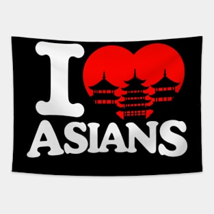 I Love Asians Tapestry