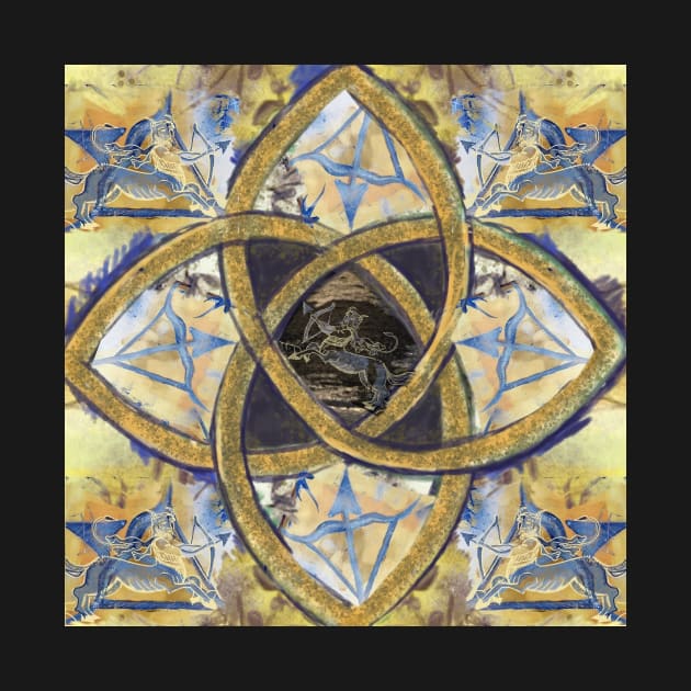 Golden Sagittarius Mandala by Visuddhi