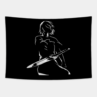 Vinland Saga Thorfinn Aesthetic Silhouette Tapestry