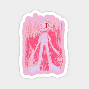 Pink cat Magnet