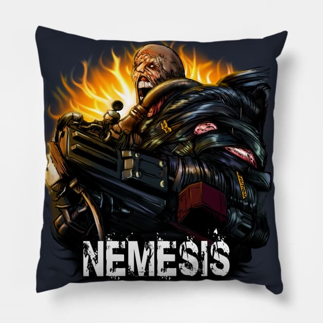 Resident evil 3 remake NEMESIS Pillow by AndreyG