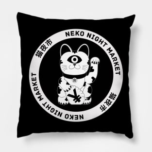 Neko Night Market Logo Pillow