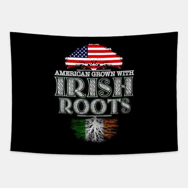 American Grown With Irish Roots - Gift Ireland Irish Tapestry by giftideas