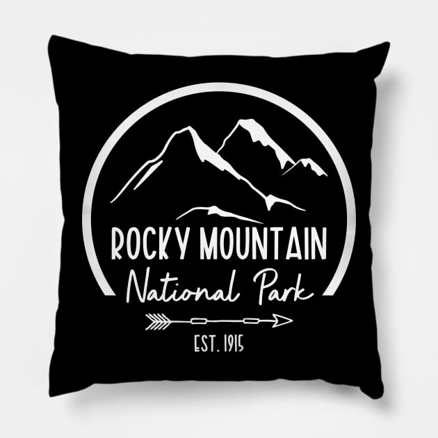 Rocky Mountain National Park Pillow by Xtian Dela ✅