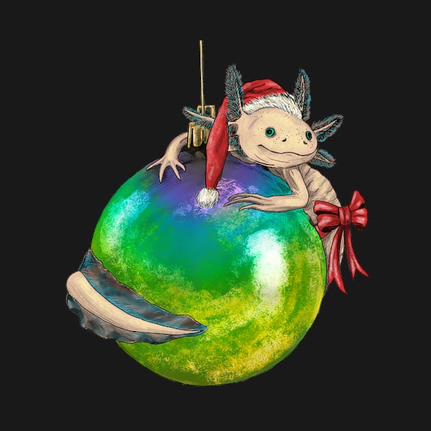 Festive Xmas Axolotl by Greydn