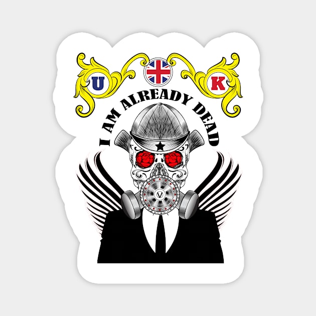 uk skulls Magnet by FUNNY LIFE