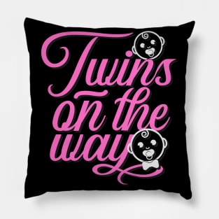 Baby Twins Pregnancy Announcement Quotes Gift Pillow